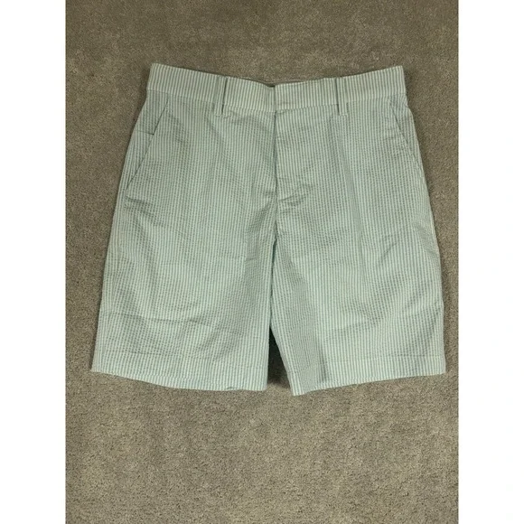 New Nike Golf Mens Tour 8 Inch Chino Seersucker Shorts Blue/ White Size 33 - Picture 1 of 10